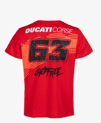 Triko VR46 BAGNAIA 63 Ducati Corse červené 531807