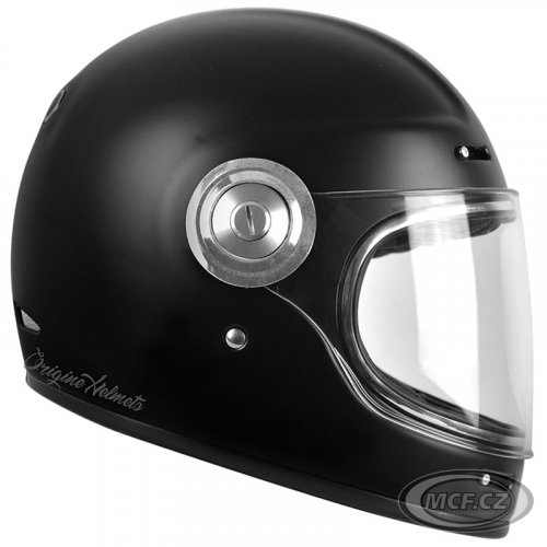 Retro helma na moto ORIGINE VEGA solid černá matná