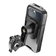 Univerzální voděodolné pouzdro na mobilní telefony Interphone Armor Pro úchyt na řídítka QUIKLOX max. 6,5 černé