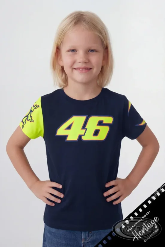 Dětské triko VR46 Luna Heritage tmavě modré 564802