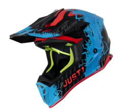 Moto přilba JUST1 J38 MASK modro/červeno/černá