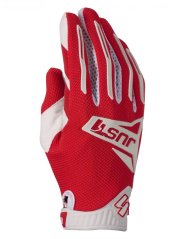Moto rukavice JUST1 J-FORCE 2.0 červeno/bílé