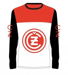Dres ČZ LOGO Replika 19106 bílo/černo/červený