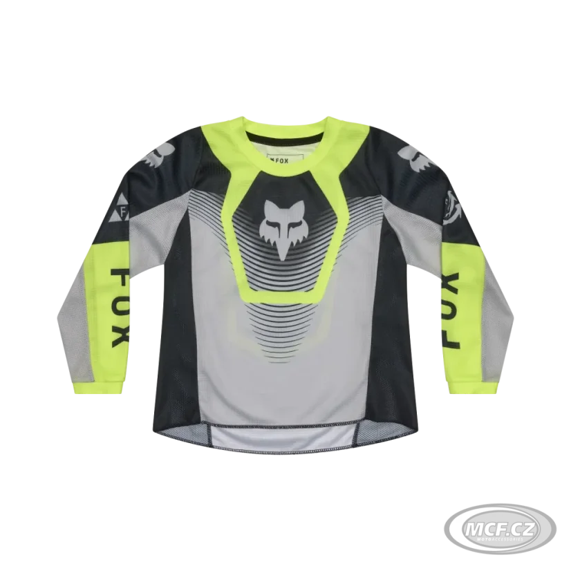 Dětský dres FOX 180 Jersey Kids Collect šedo/žlutý 36331-086