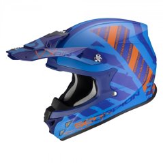 Moto přilba SCORPION VX-21 AIR URBA matná modro/oranžová