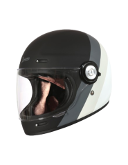 Retro helma na moto ORIGINE VEGA PRIMITIVE matná šedo/bílo/černá