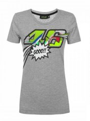 Dámské triko Valentino Rossi VR46 POP ART šedé 352205