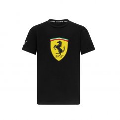 Dětské triko Ferrari F1 s velkým logem černé 701223468-002
