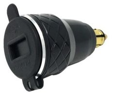 DIN adaptér INTERPHONE s 2xUSB výstupem pro motocykly, hliníkový, max. 4.2 A, černý