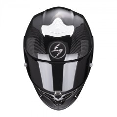 Moto přilba SCORPION EXO-R1 EVO CARBON AIR CORPUS II černo/bílá