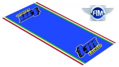 Koberec pod moto 80x200cm TM modro/bílý 2101