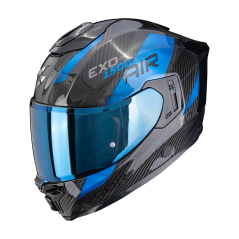 Motorcycle helmet SCORPION EXO-1500 CARBON AIR PLATTED black/blue