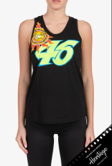 Dámské tílko VR46 HERITAGE Sole Luna Rossifumi černý 528404