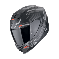 Moto helmet SCORPION EXO-520 EVO AIR RANKA matte black/silver/red