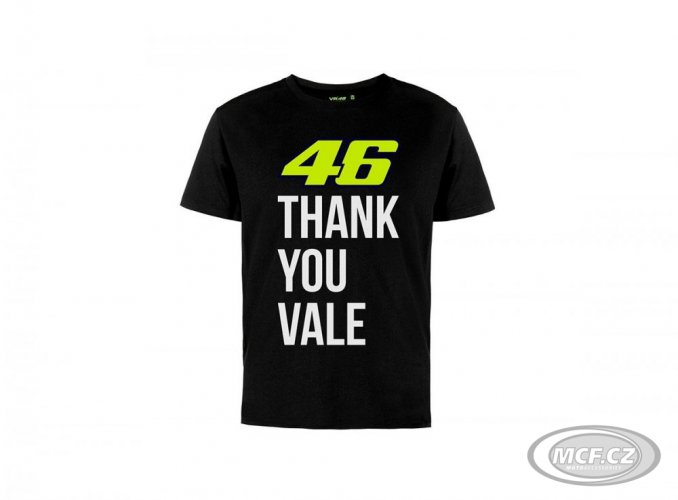 Dětské triko Valentino Rossi VR46 "Thank you Vale" černé 428204