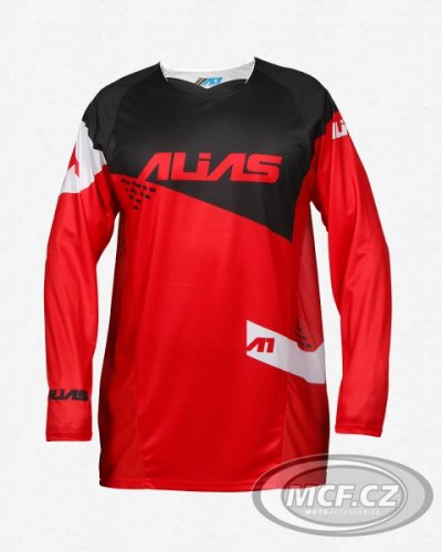 Motokrosový dres ALIAS MX A1 STANDARD červeno/černý 2162-296