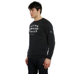 Mikina DAINESE PADDOCK HOODIE bez kapuce černo/bílá