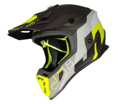 Moto přilba JUST1 J38 KORNER fluo žlutá/titanová