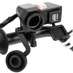 Zásuvka zapalovače na motocykl s USB výstupy MUS04