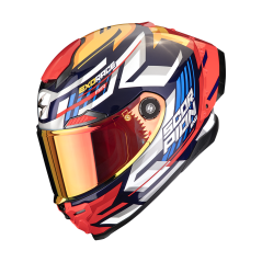 Motorcycle helmet SCORPION EXO-RACE AIR KOBRA FIM2 blue/yellow/red