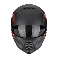 Motorcycle helmet SCORPION EXO-COMBAT II DEMURE matt black/red