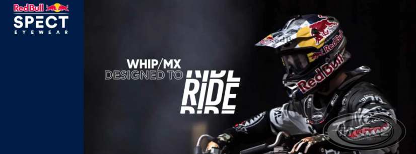 Motokrosové brýle RED BULL SPECT MX WHIP červené s čirým sklem 008