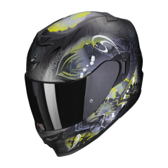 Motorcycle helmet SCORPION EXO-520 EVO AIR MELROSE matt black/neon yellow
