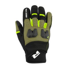 Moto rukavice RICHA MONACO MESH černé/fluo žluté