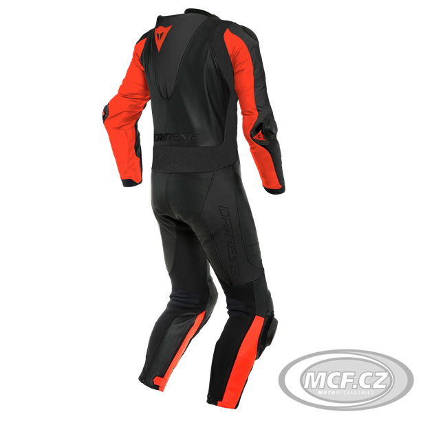 Moto kombinéza DAINESE LAGUNA SECA 5 černo/fluo červená perforovaná