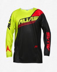 Motokrosový dres ALIAS MX A1 ANALOGUE černý/chartreuse 2163-301