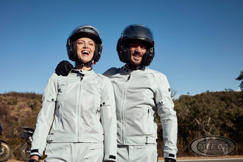 Moto bunda RICHA AIRSUMMER světle šedá