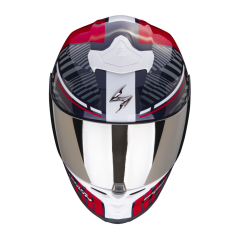 Moto přilba SCORPION EXO-R1 EVO AIR VICTORY červeno/modro/žlutá