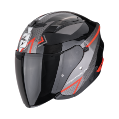 Motorcycle helmet SCORPION EXO-230 LOOP metal black/red