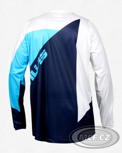 Motokrosový dres ALIAS MX A2 BLOCKED bílo/modrý 2164-292