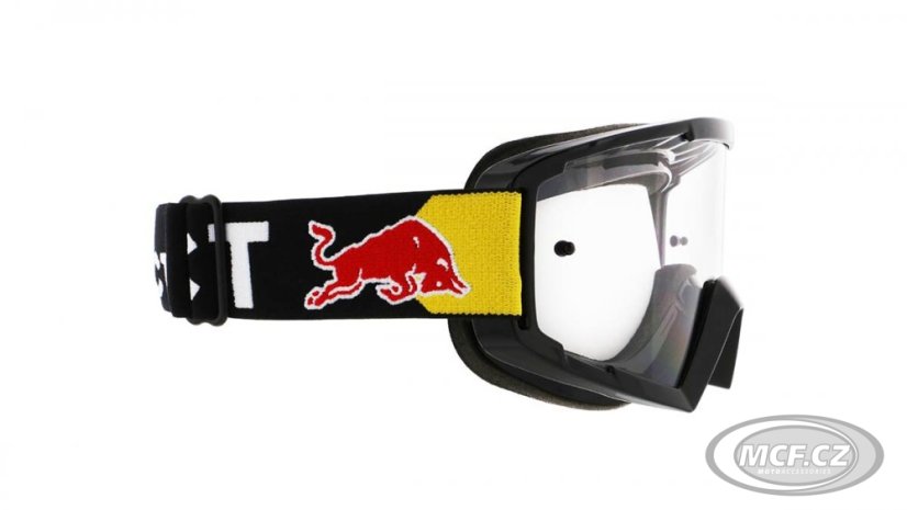 Motokrosové brýle RED BULL SPECT WHIP 012 černé s čirým sklem