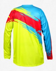 Motokrosový dres ALIAS MX A2 BRUSHED chartreuse/modrý 2166-288