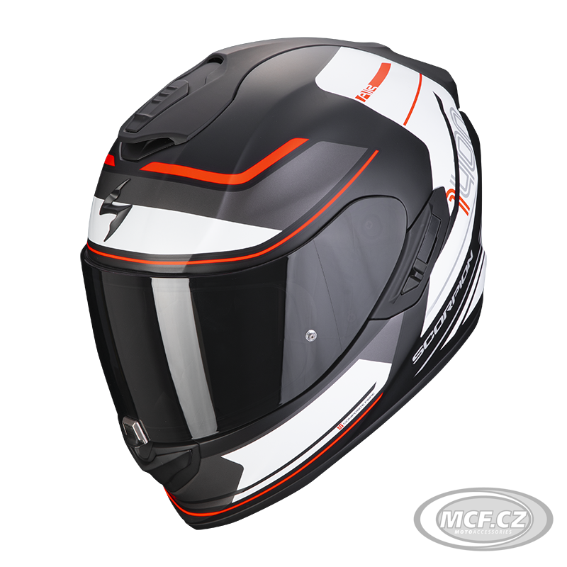 Moto přilba SCORPION EXO-1400 EVO AIR VITTORIA matná černo/bílo/červená