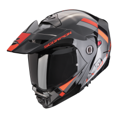Motorcycle helmet SCORPION ADX-2 GALANE silver/black/red - PINLOCK INCLUDED