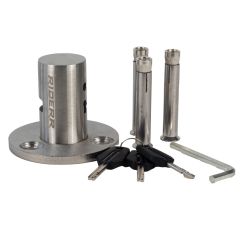 Riderr Ground Anchor zemní ukotvení pro zámek stříbrný