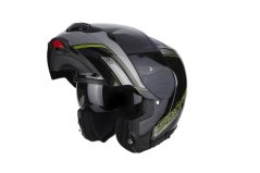 Moto přilba SCORPION EXO-3000 AIR STROLL černo/stříbrno/neonově žlutá