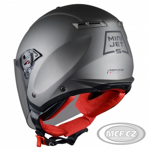 Moto přilba ASTONE MINIJET S gun metal matná