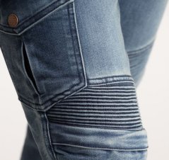 Moto kalhoty BROGER OHIO jeans washed blue