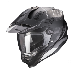 Motorcycle helmet SCORPION ADF-9000 AIR DESERT matt black/sliver