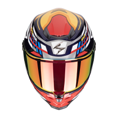Motorcycle helmet SCORPION EXO-RACE AIR KOBRA FIM2 blue/yellow/red