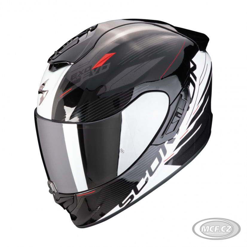 Moto přilba SCORPION EXO-1400 EVO II AIR LUMA černo/bílá