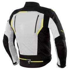 Moto bunda REBELHORN BORG černo/šedo/fluo žlutá