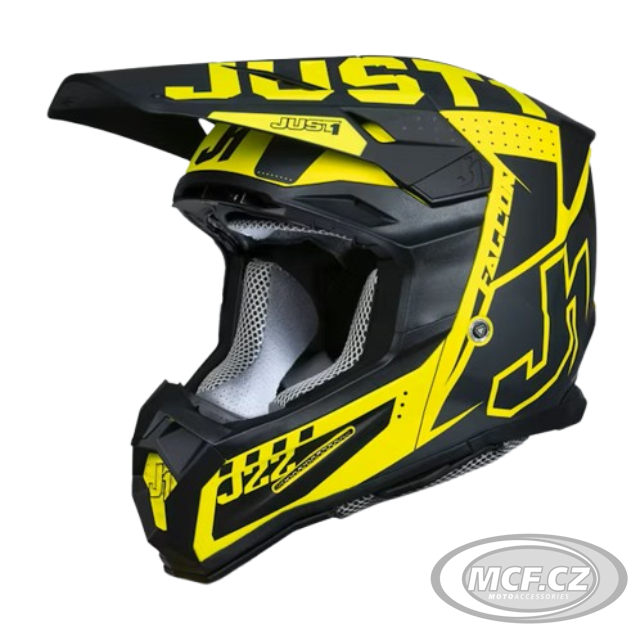 Moto přilba JUST1 J22F FALCON titanovo/černo/fluo žlutá
