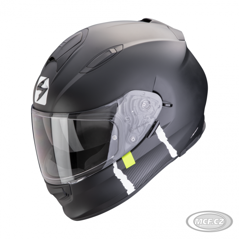 Moto přilba SCORPION EXO-491 CODE matná černo/stříbrná