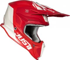 Moto přilba JUST1 J18 PULSAR matná červeno/bílá