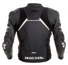 Motorcycle leather jacket RICHA MUGELLO 2 white - long